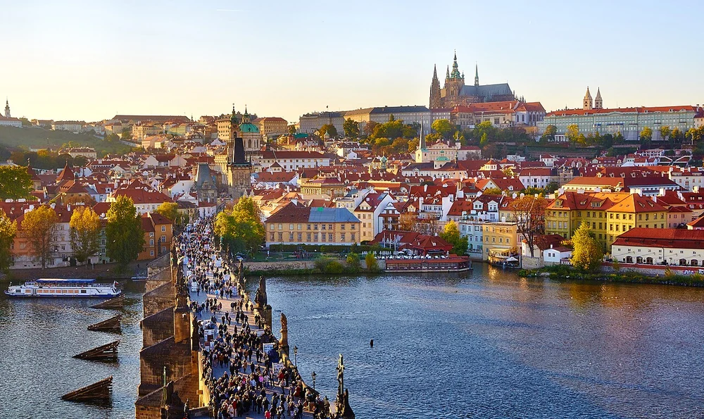 Prague city panorama