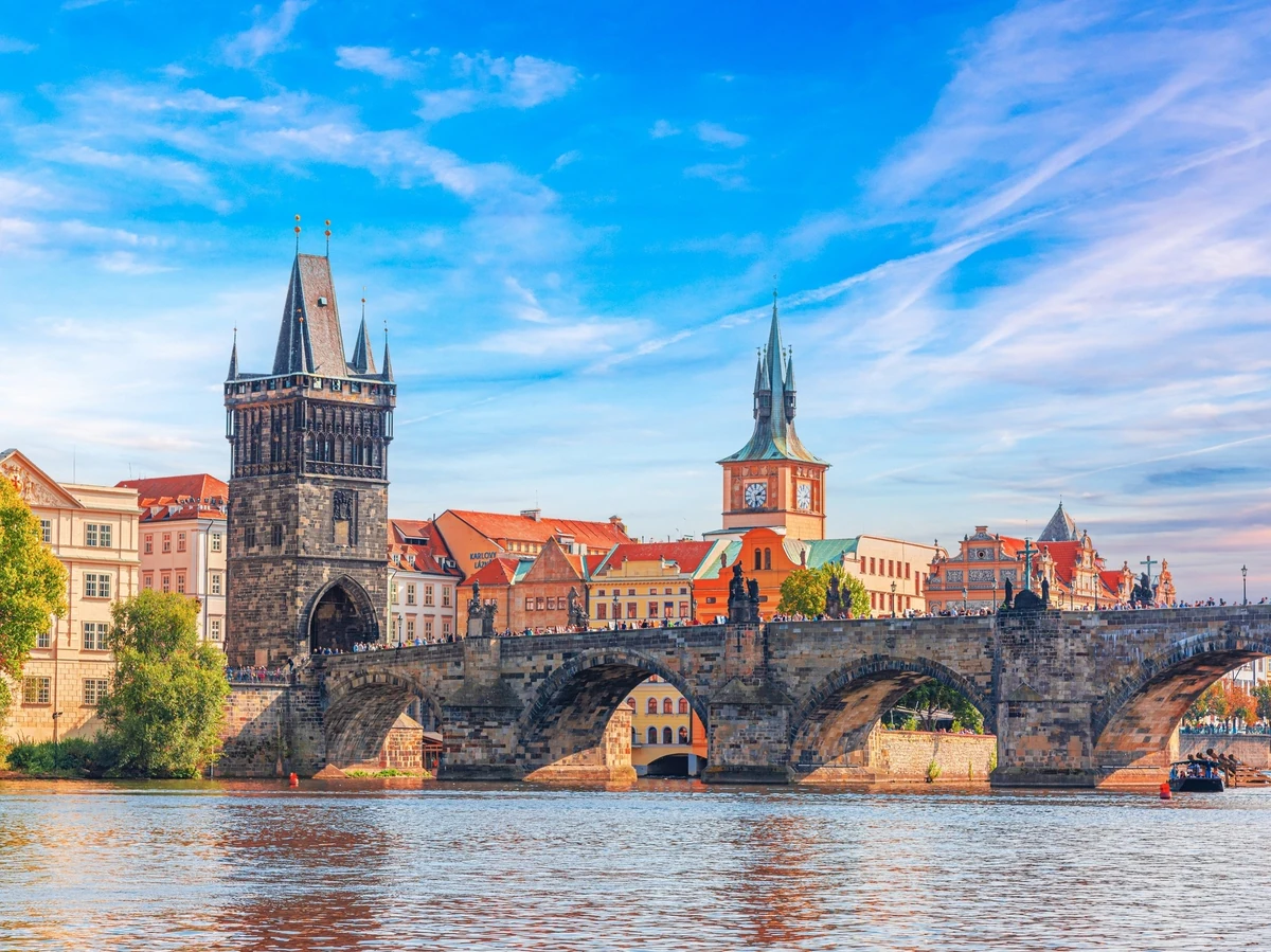 Charles Bridge and the Vltava River, Prague